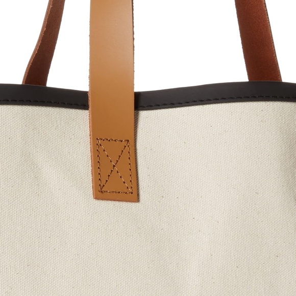 Santa Barbara Design Lake Life Canvas Tote Leather Handles Large Beach Bag New - Picture 4 of 9